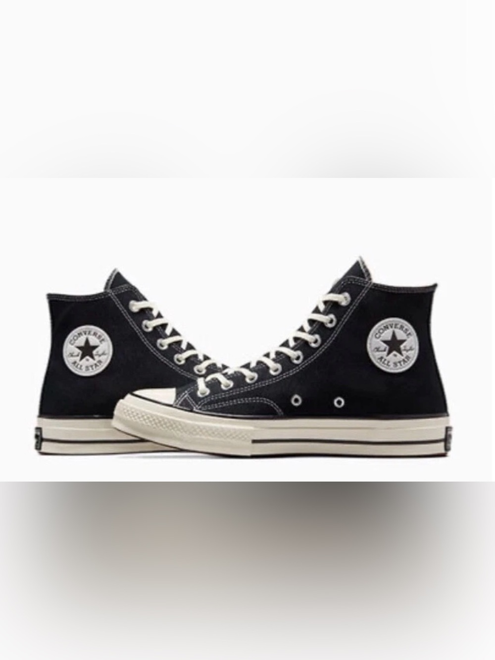 Converse Chuck Taylor 70 High Top Lace-Up Sneakers Black/White Sz 7.5 Men /W 9.5